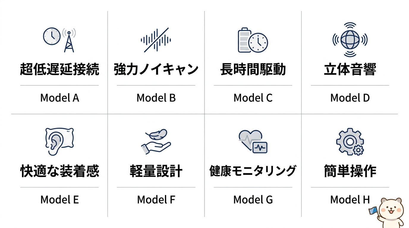 おすすめのワイヤレスゲーミングイヤホン8選