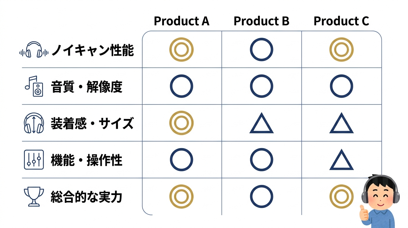 前作XM4や他社ハイエンド機との比較