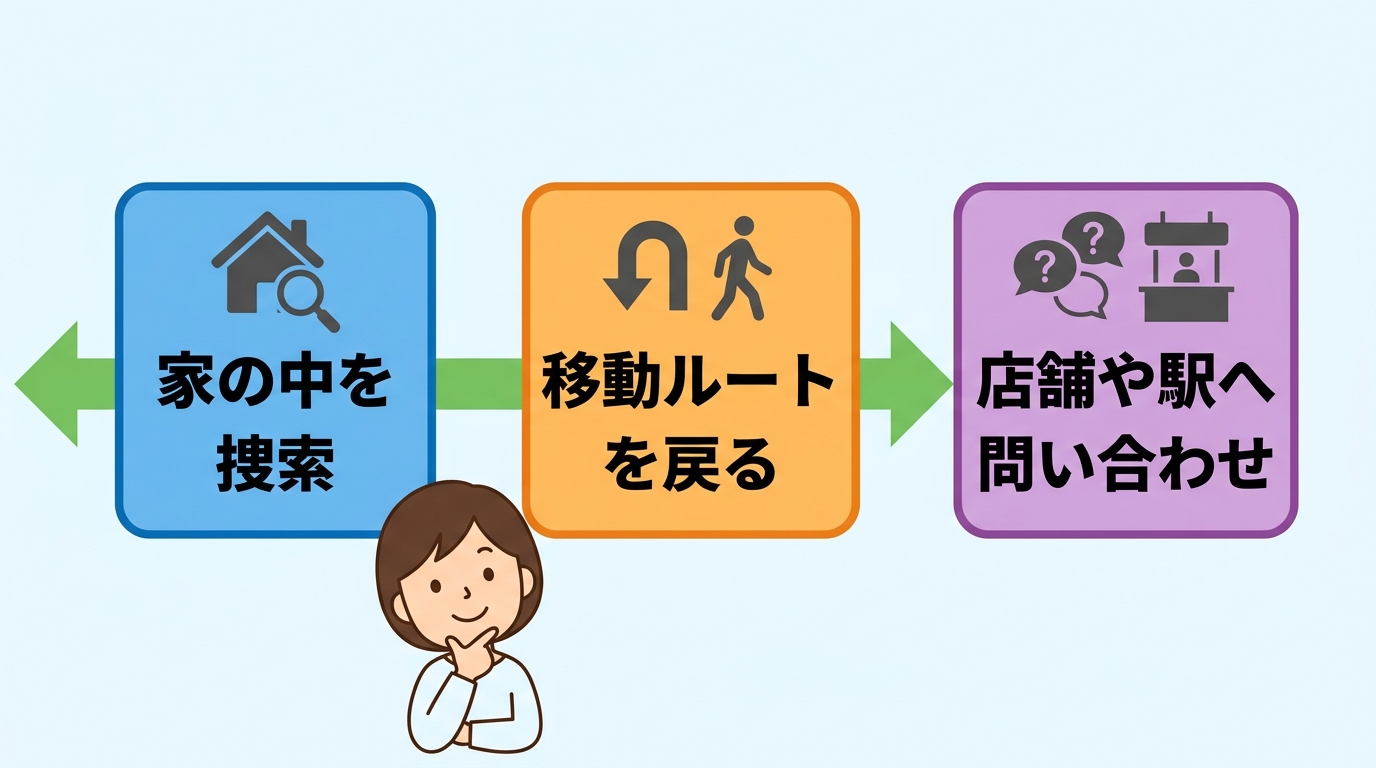 紛失シーン別の初動対応3ステップ
