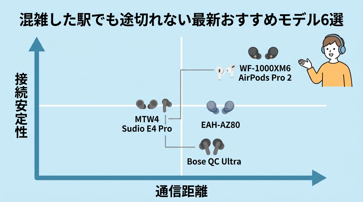 混雑した駅でも途切れない最新おすすめモデル6選