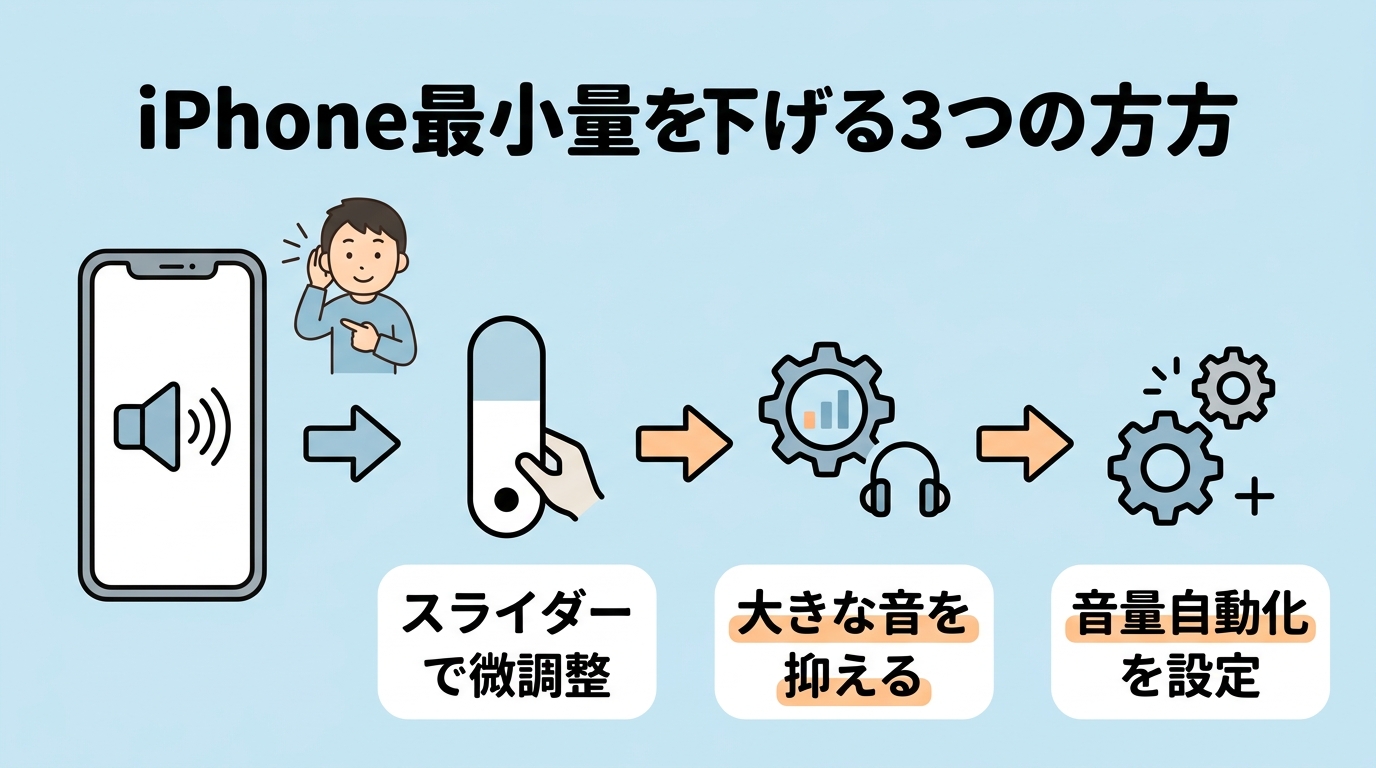 iPhoneで最小音量をさらに下げる3つの方法