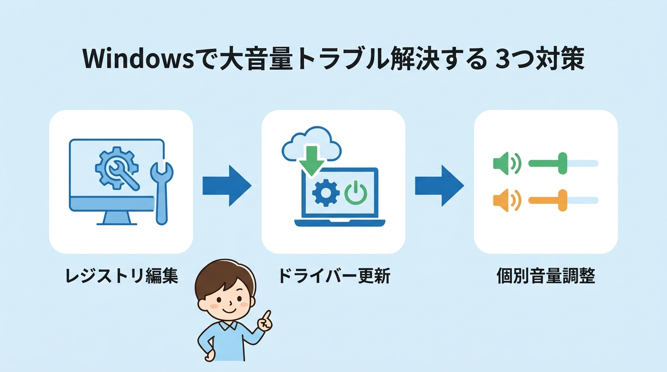 Windowsで爆音トラブルを解消する3つの対策