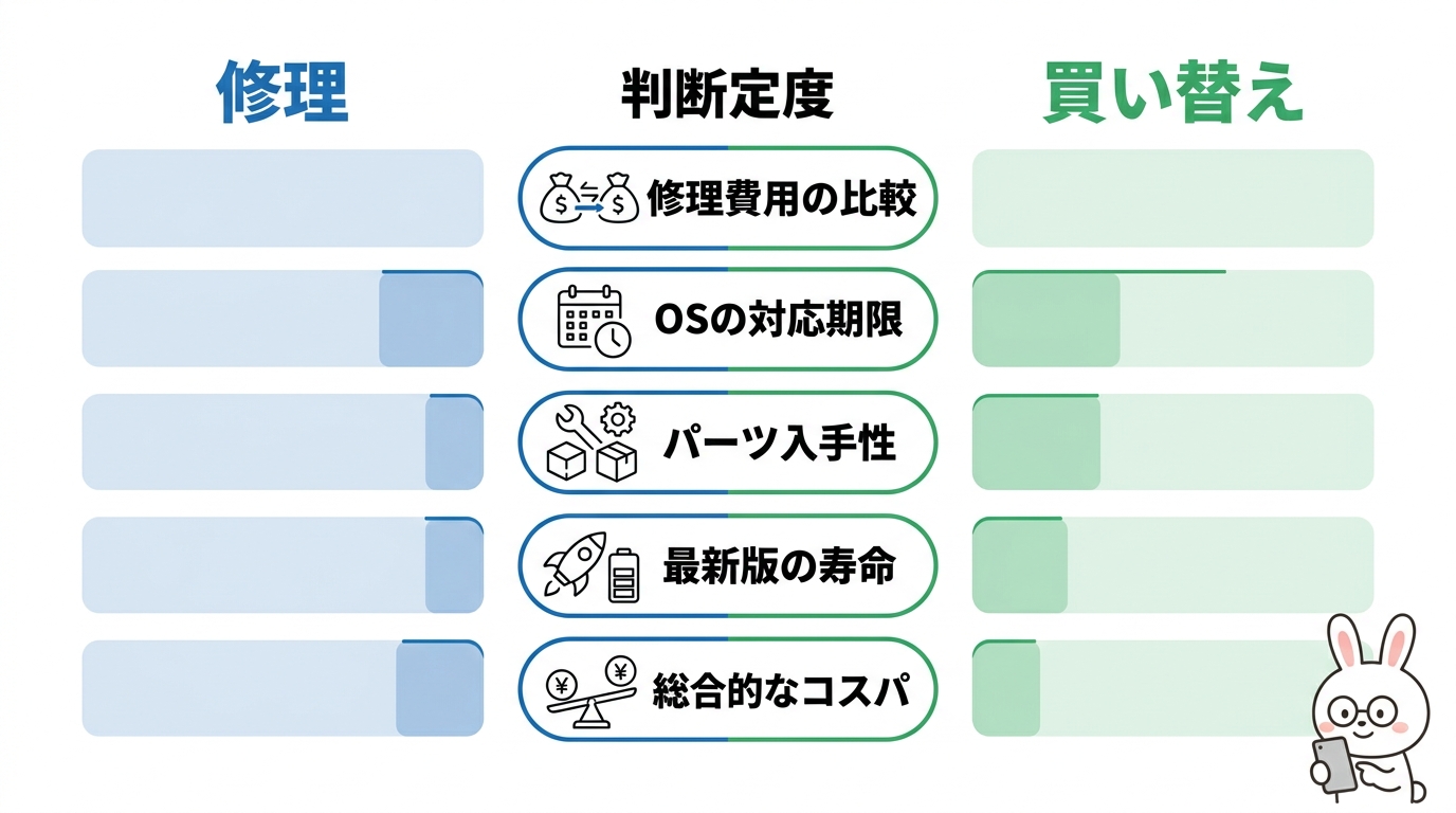修理か買い替えか？判断基準を解説