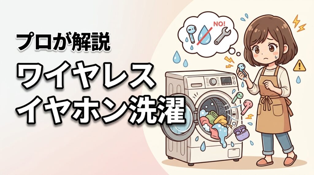 ワイヤレスイヤホンを洗濯した！復活させる応急処置とNG行動4選